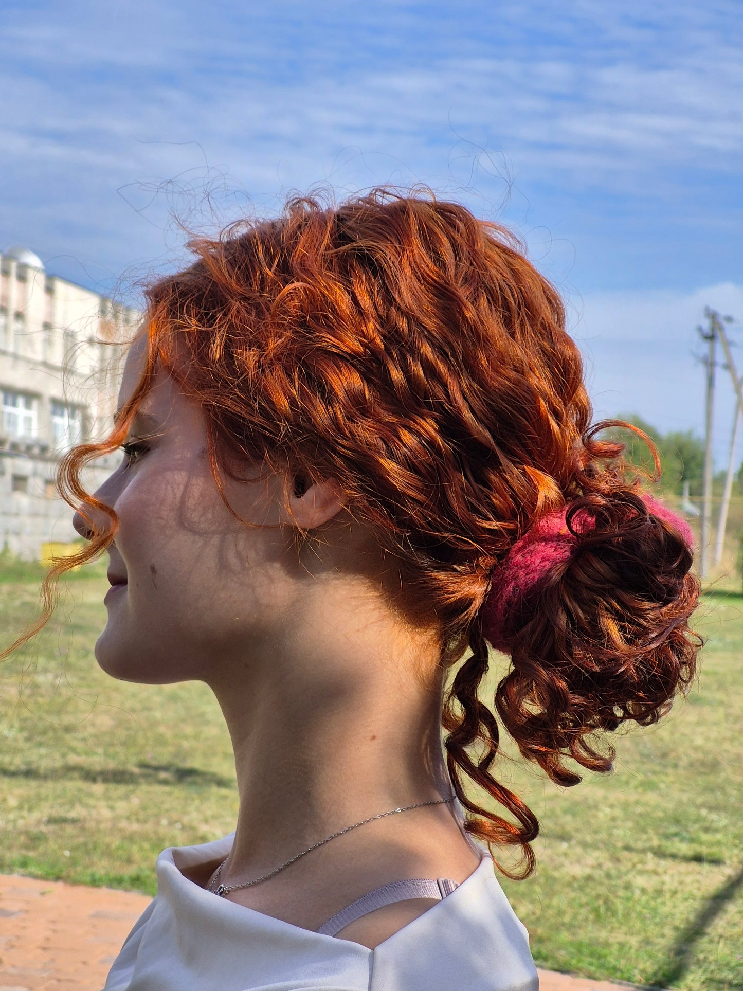 Mohair Scrunchie – Soft Hand Knit Hair Accessory