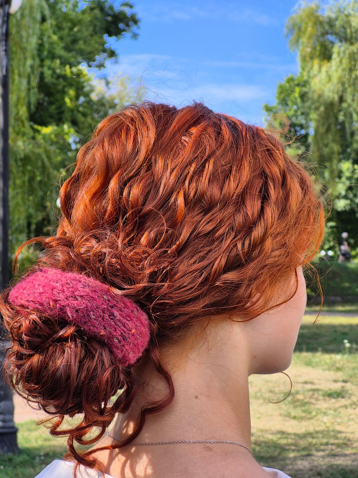 Mohair Scrunchie – Soft Hand Knit Hair Accessory
