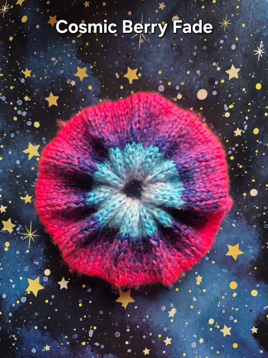 Hand Knit Mohair Scrunchie – Cosmic Color Collection