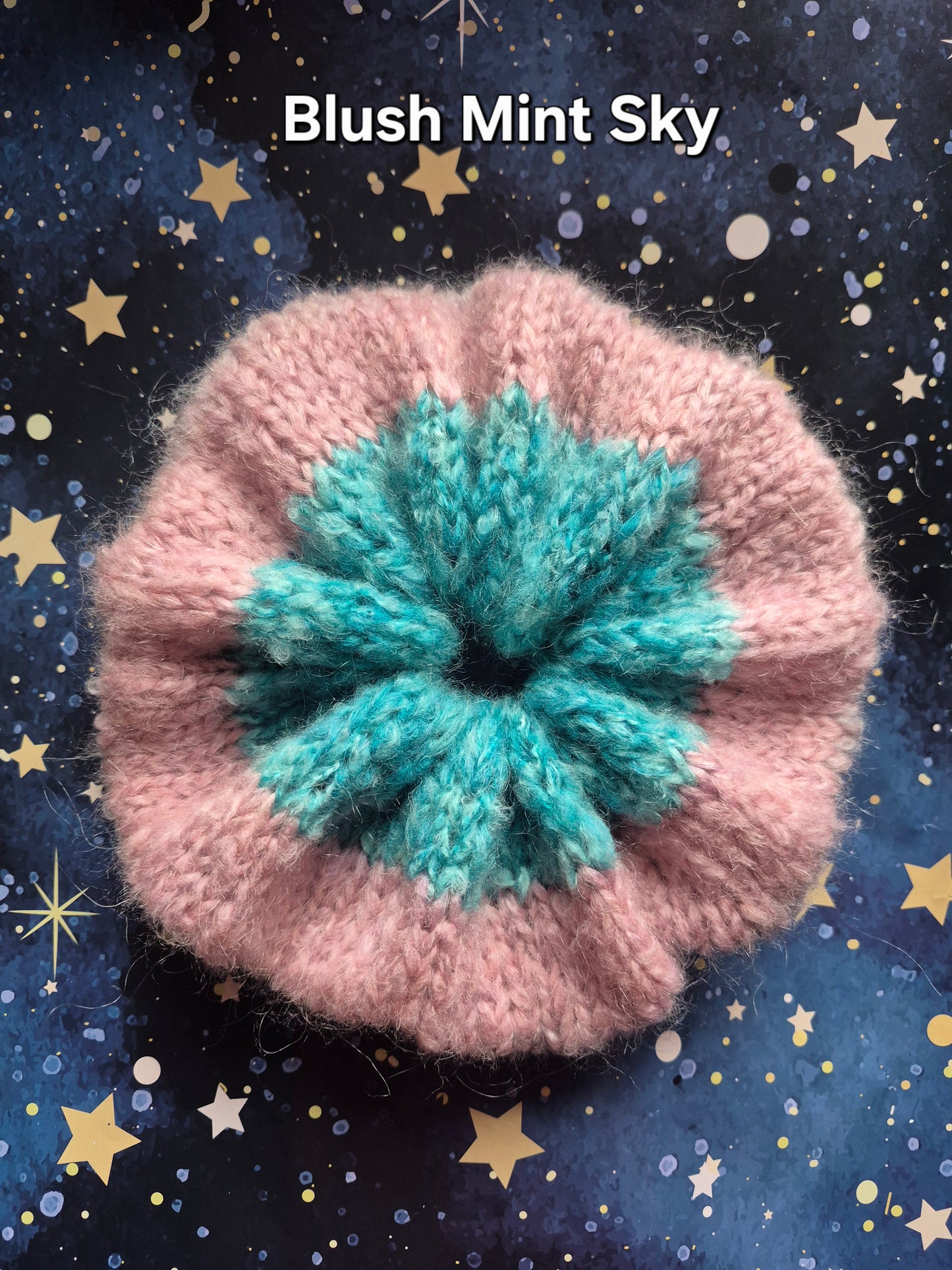 Hand Knit Mohair Scrunchie – Cosmic Color Collection